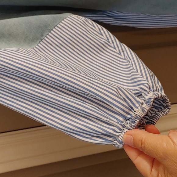 Free People Keegan High Low Denim Cotton Patchwork/Tunic Dress Size Small - Picture 6 of 13